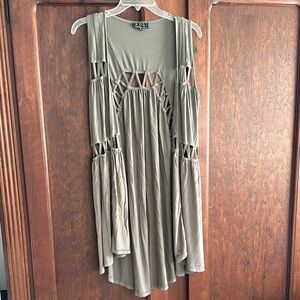 POL Green Cardigan Duster